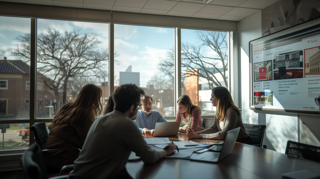 A team leader including it's employees in the decision-making and accountability process 